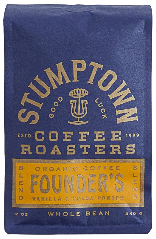 Photo 1 of Stumptown Coffee Roasters, Medium Roast Organic Whole Bean Coffee - Founder's Blend 12 Ounce Bag with Flavor Notes of Vanilla and Cocoa Powder BB 11/21