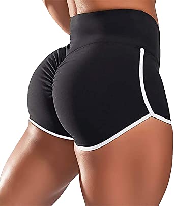 Photo 1 of KIWI RATA Booty Shorts for Women High Waisted Yoga Shorts Sexy Butt Lift Spandex Workout Leggings XL