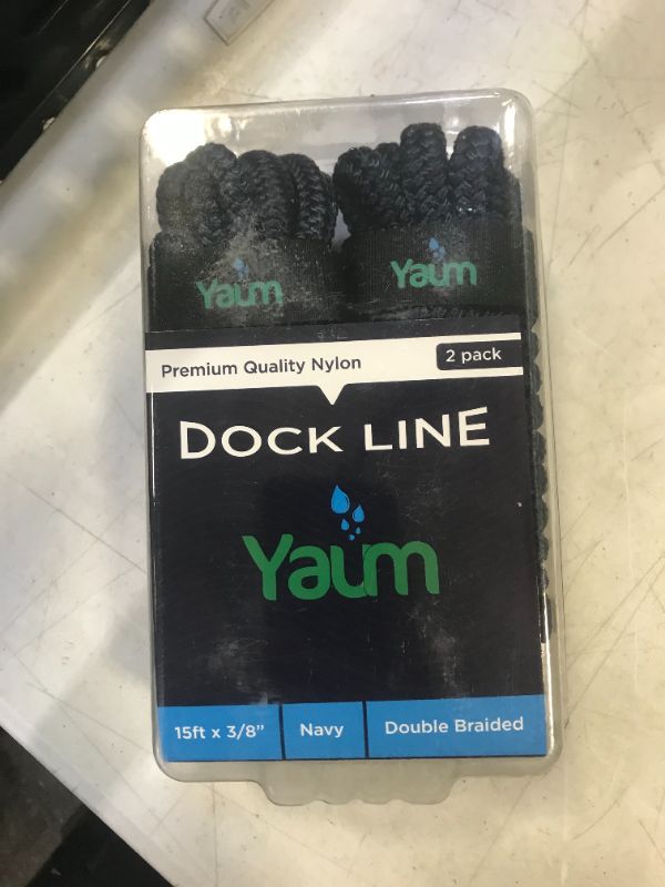 Photo 2 of / Sports & Outdoors / Sports / Boating & Sailing / Boating / Docking & Anchoring Equipment / Dock Lines & Rope / Yaum Dock Lines 15ft x 3/8” 