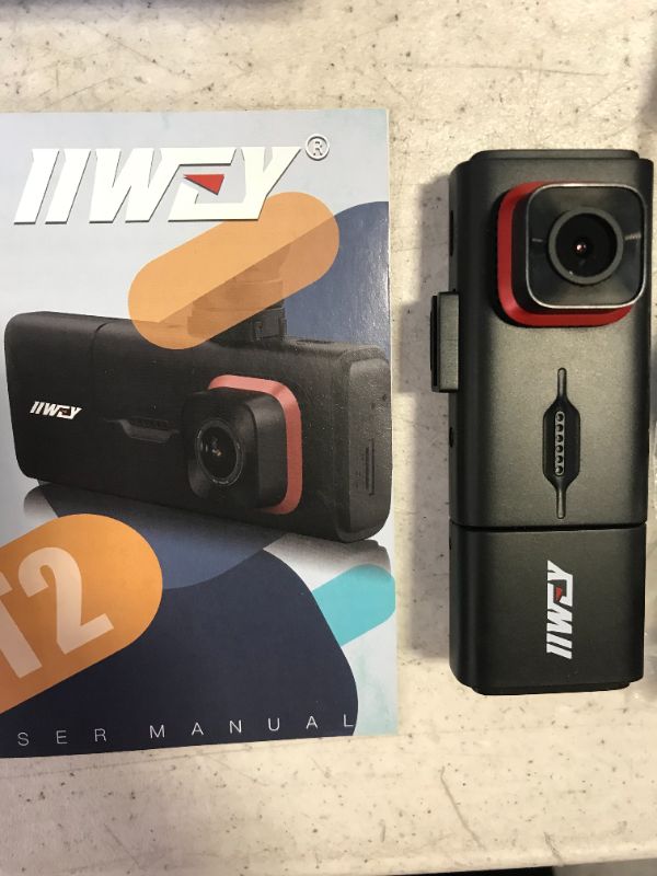 Photo 4 of 3 Channel Dash Cam, iiwey Full HD 1080P Front and Rear Inside Three Way Dash Camera for Cars, IR Night Vision, 2.45 Inch IPS Screen, 24H Parking Monitor, Motion Detection for Uber Taxi Driver
