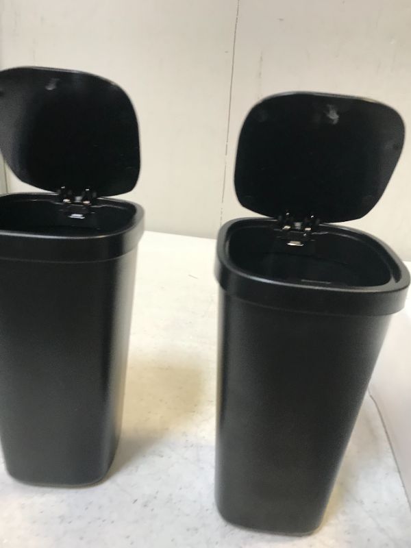 Photo 2 of 7 inches high trash can color black 2 count