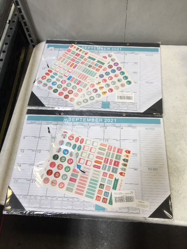 Photo 2 of 2021-2022 Wall Calendar, 17 x 12 Inch Large Desk Calendar with 2 Pieces Stickers 18 Monthly Calendar Runs from Sep. 2021- Dec. 2022 for Planning and Organizing for Your Work
2 PCK