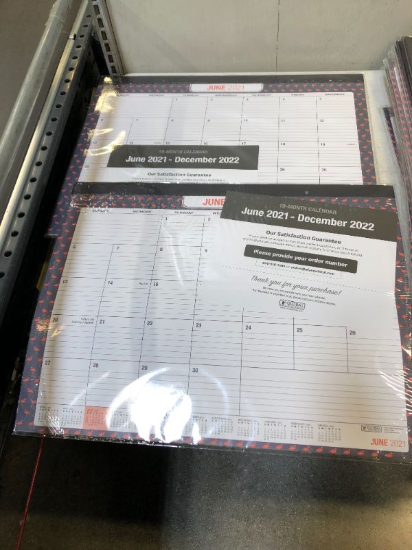 Photo 1 of Desk Calendar 2022: Large Monthly Pages - 22"x17" - Runs Through December 2022 (Pack of 2)
