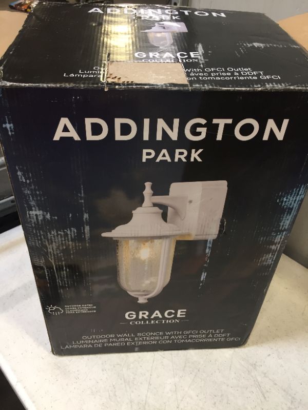 Photo 2 of Addington Park 31849 Grace Collection Outdoor Wall Sconce, 1 Pack, Black Finish
