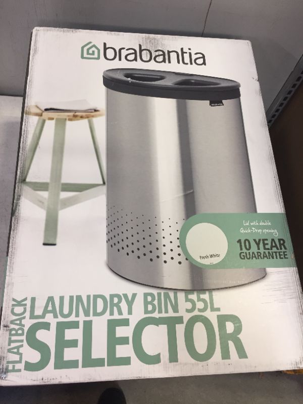 Photo 2 of Brabantia Laundry Bin, 55 L dark grey / white
