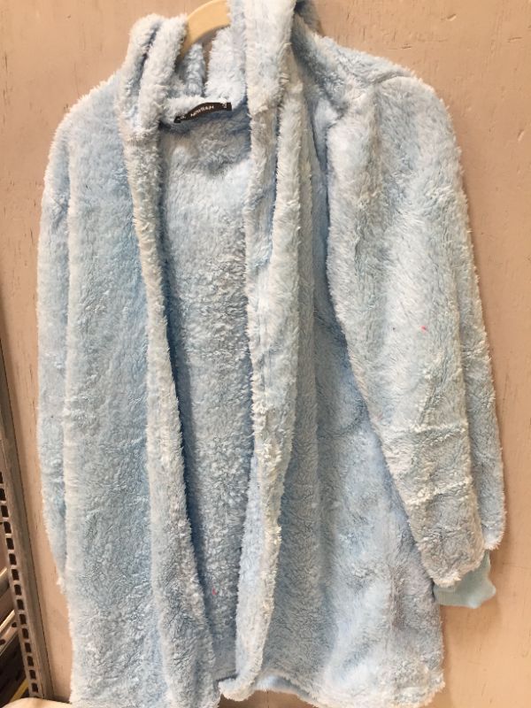 Photo 3 of 3pcs?Fuzzy Crop Top & Drawstring Shorts & Cardigan Set size medium 