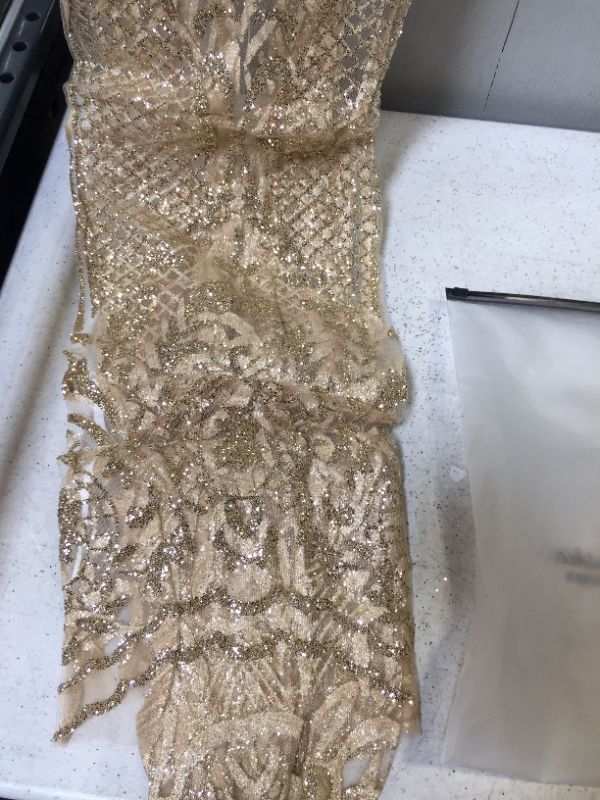 Photo 2 of womens glitter dress color gold size extra extra large 