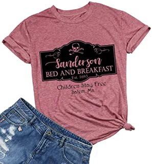 Photo 1 of Sanderson Bed and Breakfast Shirt Women Funny Halloween Short Sleeve Tee Tops PINK
SIZE LARGE