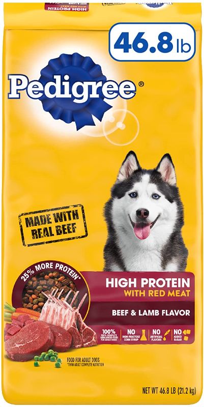 Photo 1 of Pedigree High Protein Beef & Lamb Flavor Adult Complete & Balanced Dry Dog Food - 46.8lbs
EXP 01/06/22