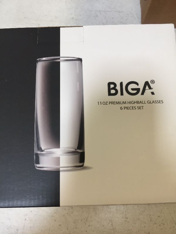 Photo 1 of BIGA 11 OZ HIGHBALL GLASSES 6 PCS SET