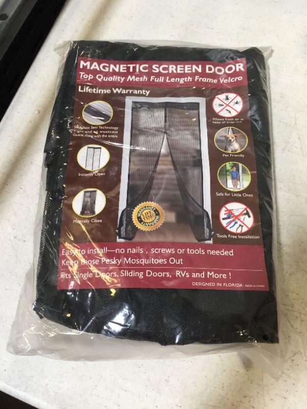 Photo 2 of  Magnetic Screen Door, Slef Sealing Mesh Door Curtain Hand freen Door Mesh with Full Frame Hook&Loop Magnetic Closure Door Screen
