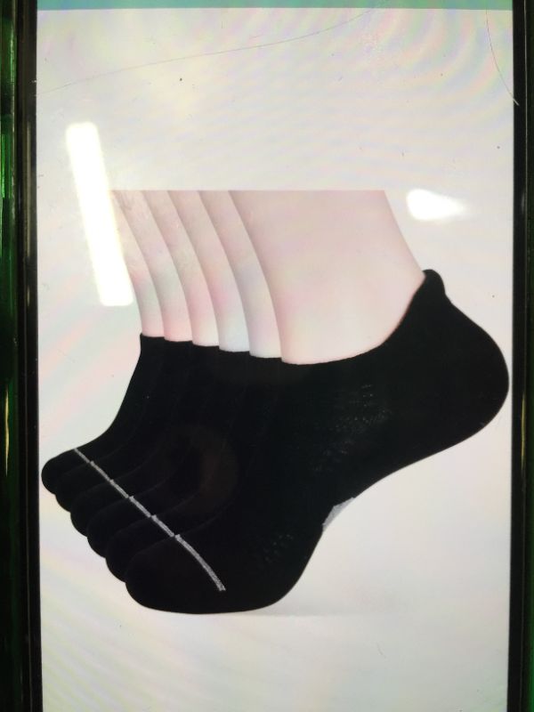 Photo 1 of CORLAP ANKLE ATHLETIC RUNNING SOCKS WITH CUSHIONED 6 PCK LOW CUT TAB SPORTS SOCKS BLACK
SIZE MEDIUM