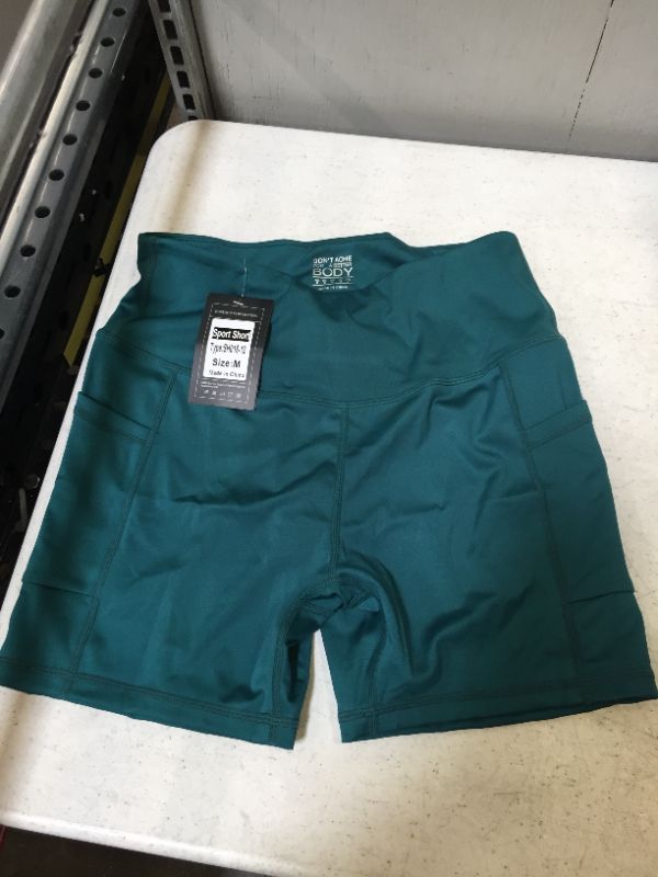 Photo 1 of KIPRO HIGH WAITS YOGA SHORTS MEDIUM GREEN EMERALD