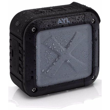 Photo 1 of Portable Outdoor and Shower Bluetooth Speaker by AYL SoundFit, Waterproof, Wireless with 10 Hour Rechargeable Battery Life, Powerful 5W Audio Driver, Pairs with All Bluetooth Devices, Black
