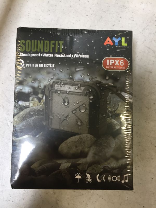 Photo 5 of Portable Outdoor and Shower Bluetooth Speaker by AYL SoundFit, Waterproof, Wireless with 10 Hour Rechargeable Battery Life, Powerful 5W Audio Driver, Pairs with All Bluetooth Devices, Black
