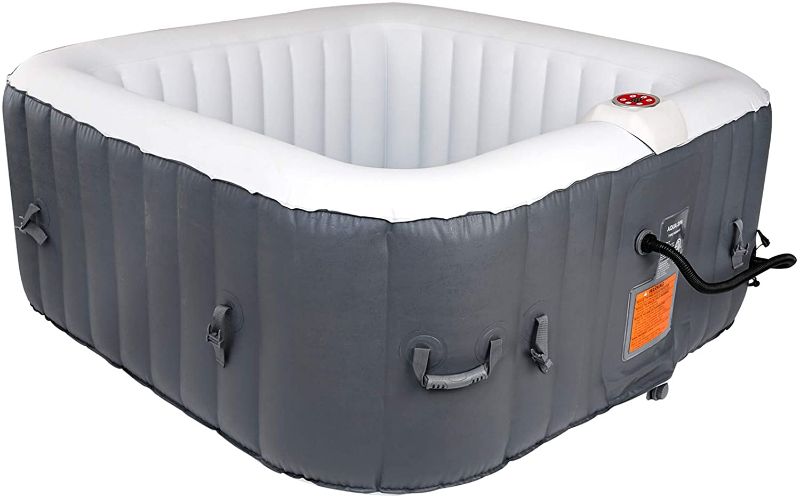 Photo 1 of #WEJOY AquaSpa Portable Hot Tub 61X61X26 Inch Air Jet Spa 2-3 Person Inflatable Square Outdoor Heated Hot Tub Spa with 120 Bubble Jets PARTS ONLY