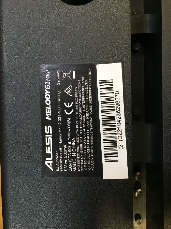 Photo 5 of Alesis Melody 61 MKII 61 Key Portable Keyboard with Built In Speakers, Headphones, Microphone, Piano Stand, Music Rest and Stool