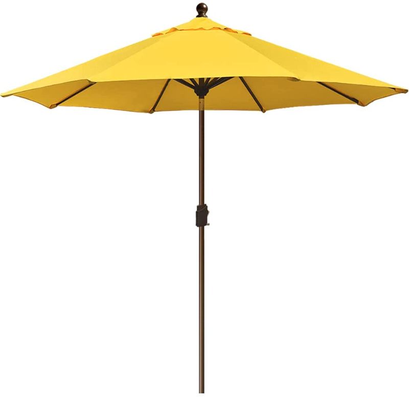 Photo 1 of EliteShade USA LED Patio Market Umbrella Yellow 9FT Single Layer 