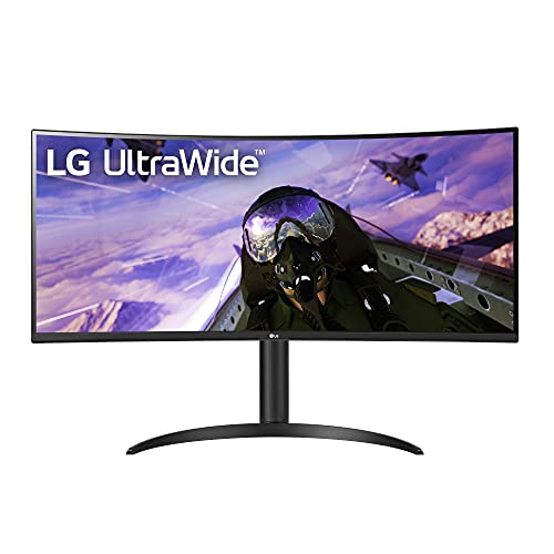 Photo 1 of LG 34WP65C-B 34-Inch 21:9 Curved UltraWide QHD VA Display with sRGB 99 Color Gamut and HDR 10 and 3-Side Virtually Borderless Display with Tilt/Height Adjustable Stand -Black