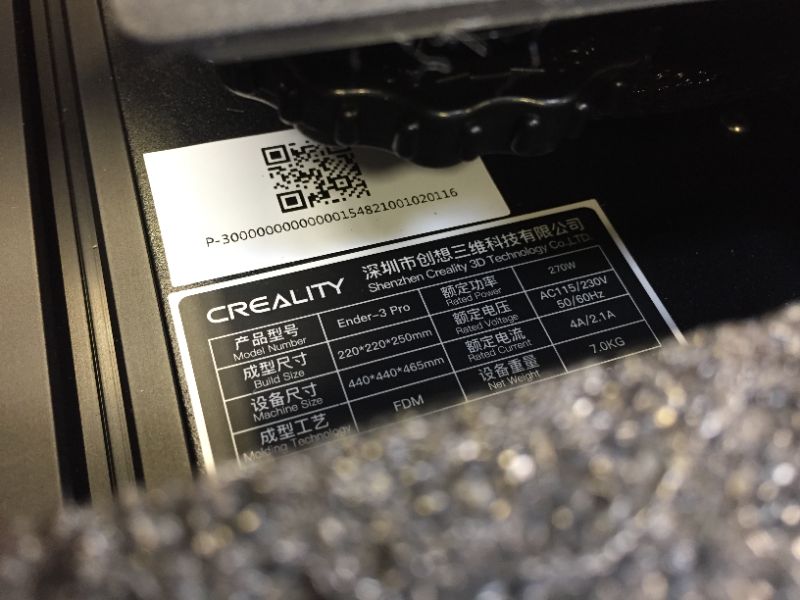 Photo 1 of Creality Ender 3 Pro 3D Printer with Removable Build Surface Plate and UL Certified Meanwell Power Supply Printing Size 8.66x8.66x9.84in / 220x220x250mm 