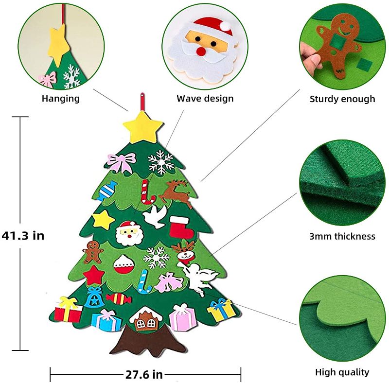 Photo 1 of Kandice Felt Christmas Tree for Toddlers,3.4Ft Felt Christmas Tree with Detachable Ornaments for Kids