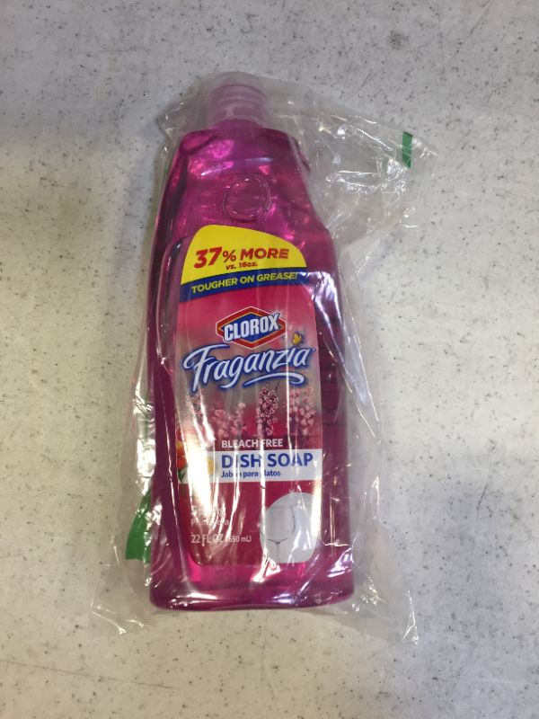 Photo 1 of Clorox Fraganzia Liquid Dish Soap Great Smelling Dishwashing Liquid Cuts Through Tough Grease FAST Quick Rinsing Formula A Powerful Clean You Can Trust