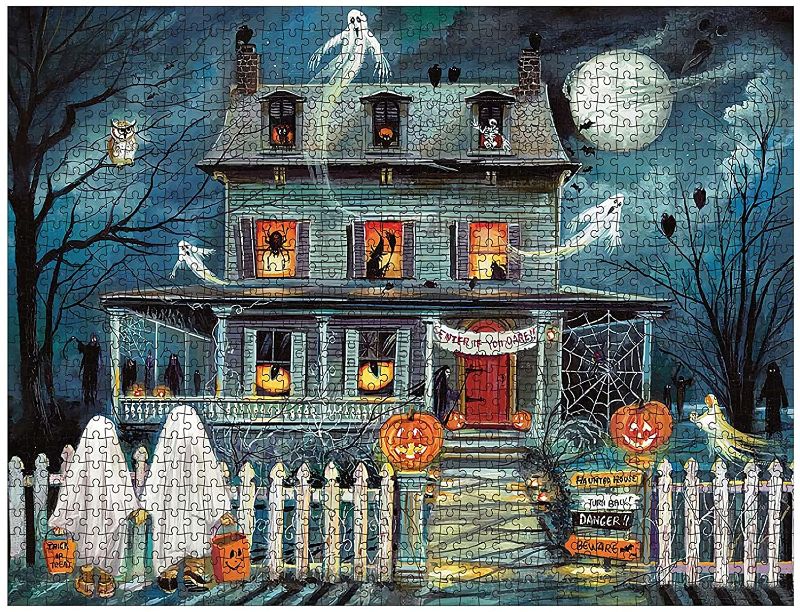 Photo 1 of Halloween Puzzle,Hallwoeen House Jigsaw Puzzles 1000 Pieces (27.5×20in)
