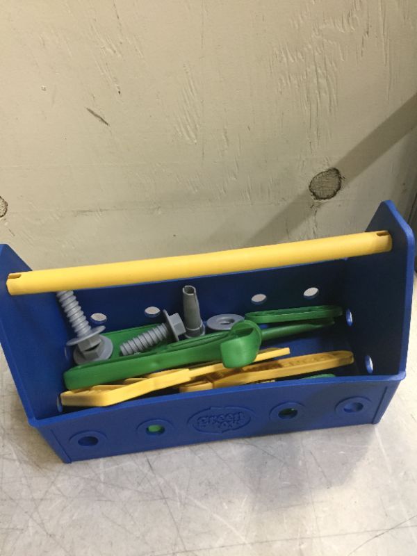 Photo 1 of Green Toys Tool Set, Blue - 15 Piece Pretend Play, Motor Skills, Language & Communication Kids Role Play Toy. No BPA, phthalates, PVC. Dishwasher Safe, Recycled Plastic, Made in USA.
