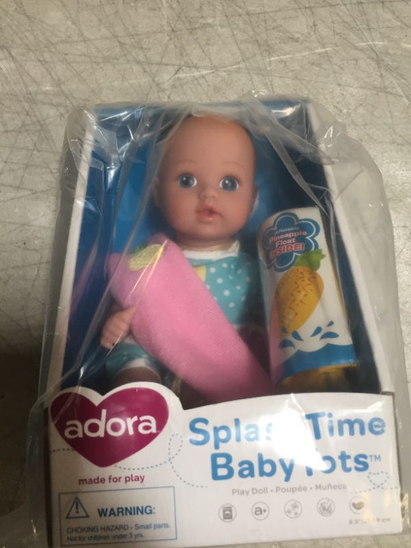 Photo 2 of Adora Water Baby Doll, SplashTime Baby Tot Sweet Pineapple 8.5 Inch Doll for Bathtub/Shower/Swimming Pool Time Play
