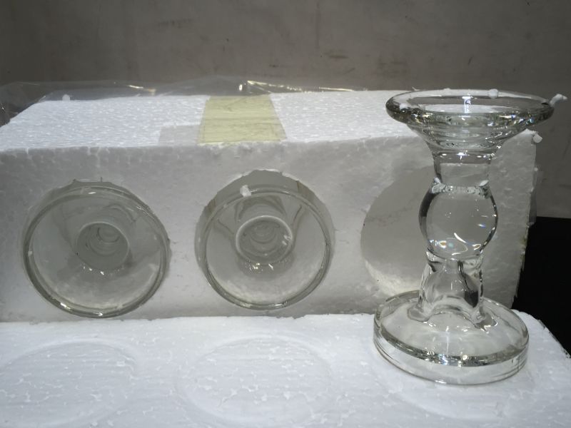 Photo 1 of 3 glass clear decoration candlestick 
