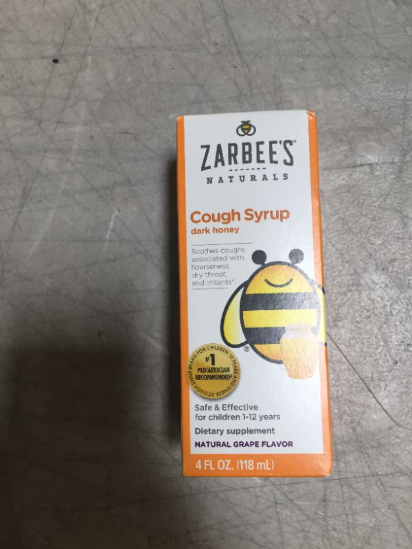 Photo 3 of ZarBee's Naturals Children's Cough Syrup Natural Grape Flavor - 4.0 Fl Oz
exp 04/2022