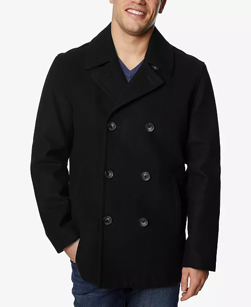 Photo 1 of Nautica Men's Three-Button Pea Coat sz M 
