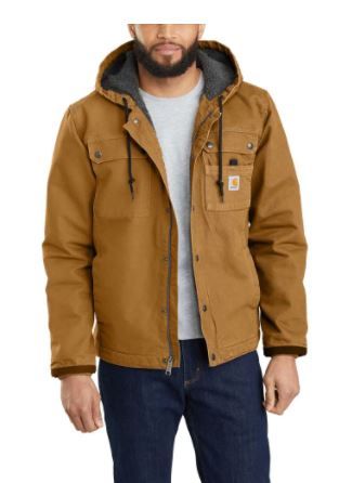Photo 1 of Carhartt Men's 3X-Large Brown Cotton Washed Duck Bartlett Jacket