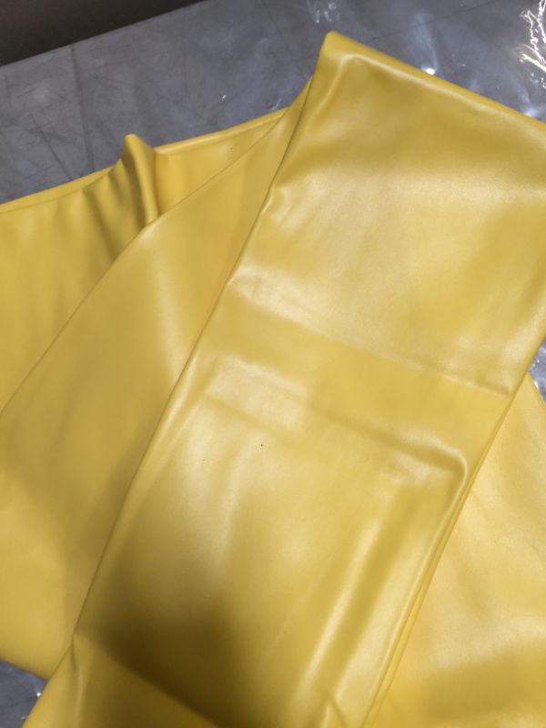 Photo 3 of lotus instyle thick high waist leather pants (yellow)
size XXL