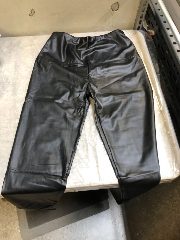 Photo 1 of women's leather leggings (black)
size S