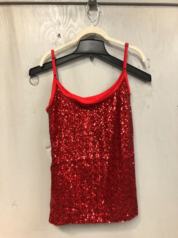 Photo 1 of Women's shiny fitness tank top (red)
size XL