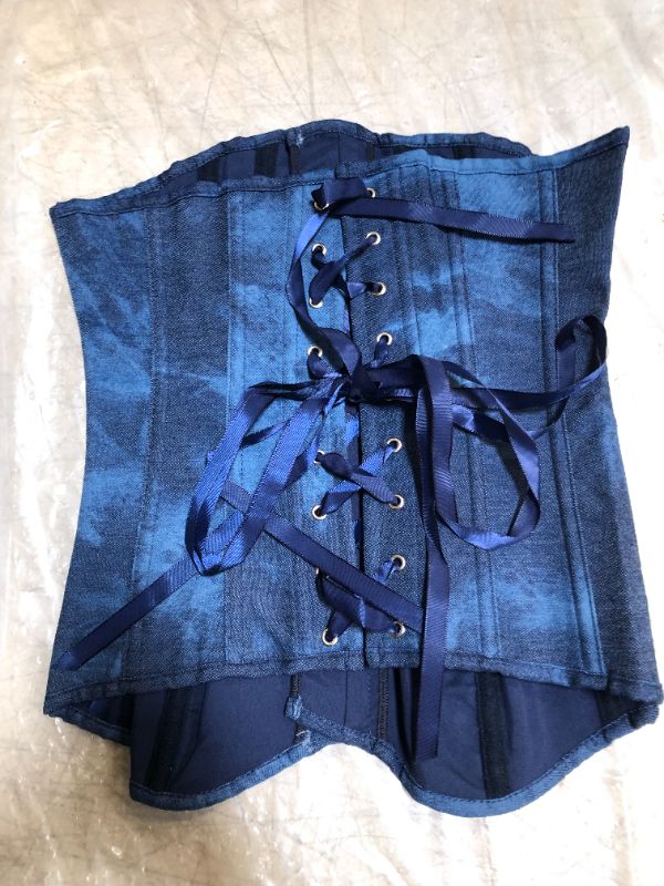 Photo 1 of Women's corset (blue tie-dye)
Size S