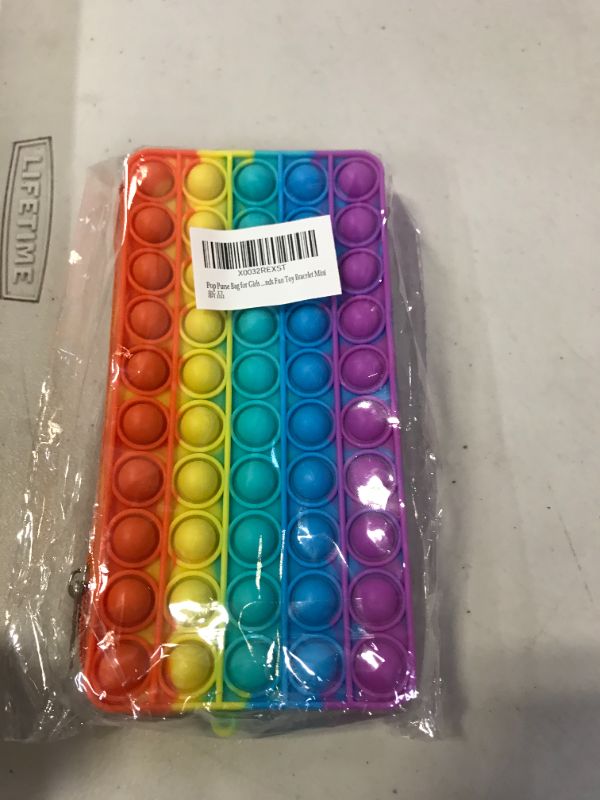 Photo 2 of LUOWAN Fidget Toys for Girls 10-12 Pop Purse Women Bag Handbags Rainbow Fidget Purse for Girls Backpack Kids Toddler Push Bubble Sensory Fidget Poppers School Colorful Purse
