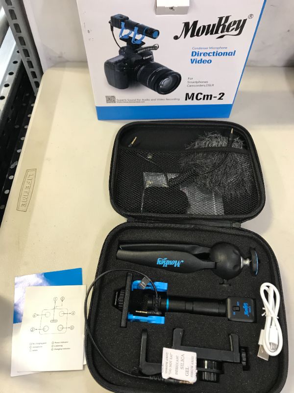 Photo 2 of Moukey Video Microphone, Camera Microphone with Monitoring Function & Various Vlogging Accessories, Shotgun Mic for iPhone, Android Phone, Canon/Nikon/Sony Camera & Camcorder
