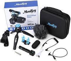 Photo 1 of Moukey Video Microphone, Camera Microphone with Monitoring Function & Various Vlogging Accessories, Shotgun Mic for iPhone, Android Phone, Canon/Nikon/Sony Camera & Camcorder
