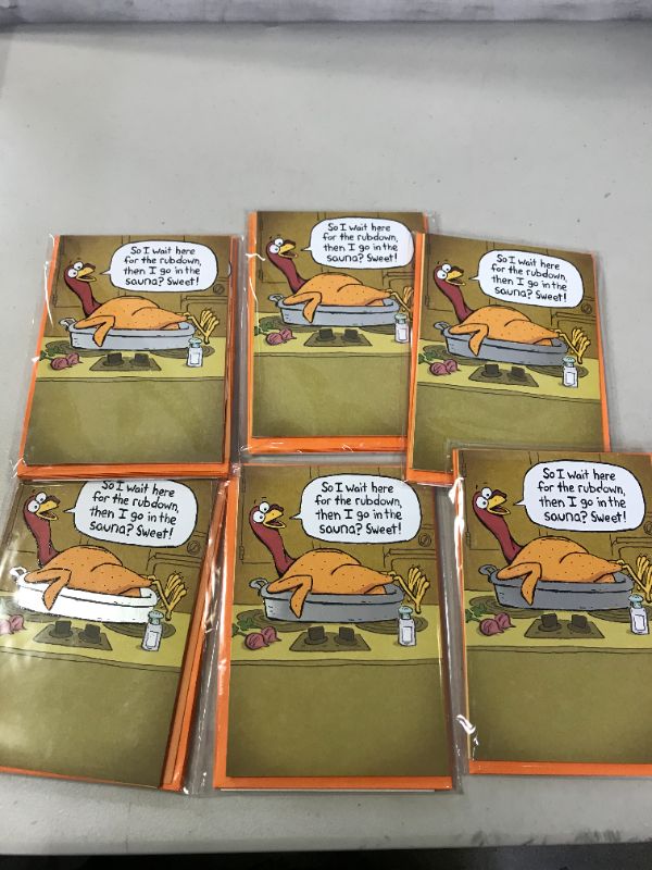 Photo 2 of Hallmark Funny Shoebox Funny Thanksgiving Cards Assortment, Pumpkin Pie (5 Cards with Envelopes) 6 pack