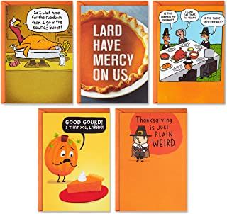 Photo 1 of Hallmark Funny Shoebox Funny Thanksgiving Cards Assortment, Pumpkin Pie (5 Cards with Envelopes) 6 pack