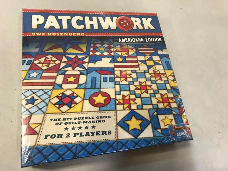 Photo 2 of Patchwork Board Game Americana Edition | Strategy Game | Puzzle Game | Family Board Game for Kids and Adults | Ages 8 and up | 2 Players | Average Playtime 30 Minutes | Made by Lookout Games
