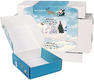 Photo 1 of 30 Pack 6x6x2 Inch Christmas Gift Box with Lid, Recyclable Small Shipping Boxes for Small Business, Gift Packaging box - OUGEBOX
