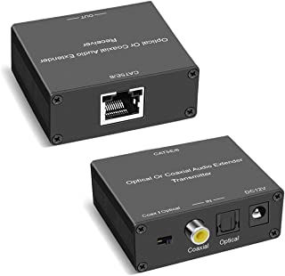 Photo 1 of Digital Audio Extender Toslink/Coaxial Audio Extender SPDIF/Toslink Reach 500 Feet Via CAT5E/6
