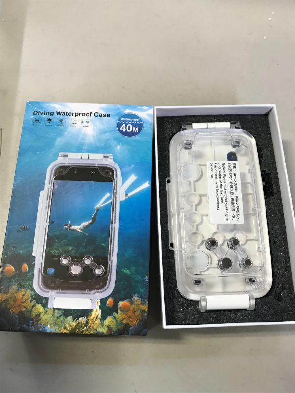 Photo 2 of HAWEEL Huawei P20 Pro Diving Case, Professional [40m/130ft] Surfing Swimming Snorkeling Photo Video Waterproof Protective Case Underwater Housing for Huawei with Lanyard (Huawei P20 Pro, White)
