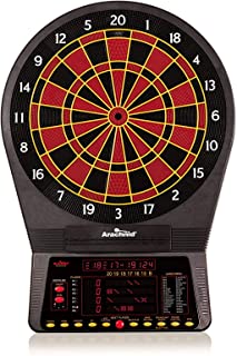 Photo 1 of Arachnid Cricket Pro 800 Electronic Dartboard with NylonTough Segments for Improved Durability and Playability and Micro-thin Segment Dividers for ReducedBounce-outs , Black
(MISSING ACCESSORIES, PLUG AND DARTS,UNABLE TO TEST, MAJOR DAMAGES TO PACKAGING )