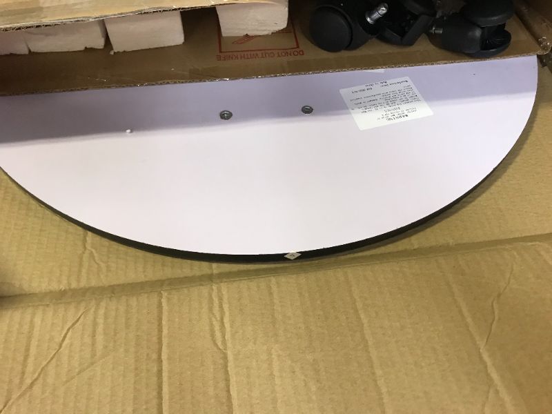 Photo 1 of Adjustable Mobile Laptop Computer Desk with Black Top - Flash Furniture (MISSING HARDWARE)