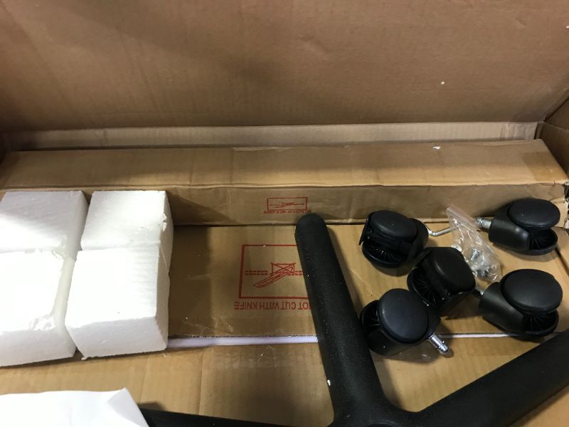 Photo 1 of Adjustable Mobile Laptop Computer Desk with Black Top - Flash Furniture (MISSING HARDWARE)