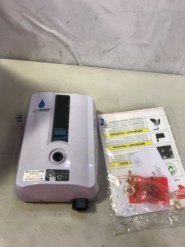 Photo 3 of EcoSmart ECO 11 Electric Tankless Water Heater, 13KW at 240 Volts with Patented Self Modulating Technology POSSIBLY MISSING PIECES, PAINT ON ITEM 
